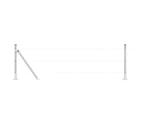 Žogu Stabu Komplekts 7 Pcs Sudraba Ø32Mm 160 Cm Cinkots Tērauds Vidaxl