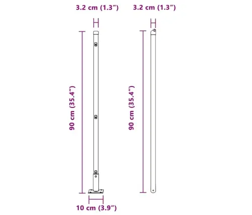Žogu Stabu Komplekts 7 Pcs Sudraba Ø32Mm 160 Cm Cinkots Tērauds Vidaxl
