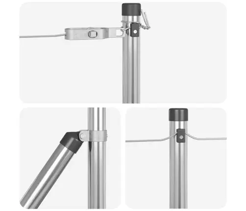 Žogu Stabu Komplekts 13 Pcs Sudraba Ø32Mm 160 Cm Vidaxl