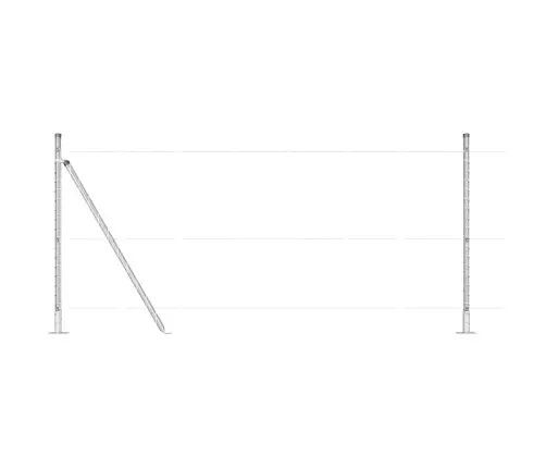 Žogu Stabu Komplekts 13 Pcs Sudraba Ø32Mm 160 Cm Vidaxl