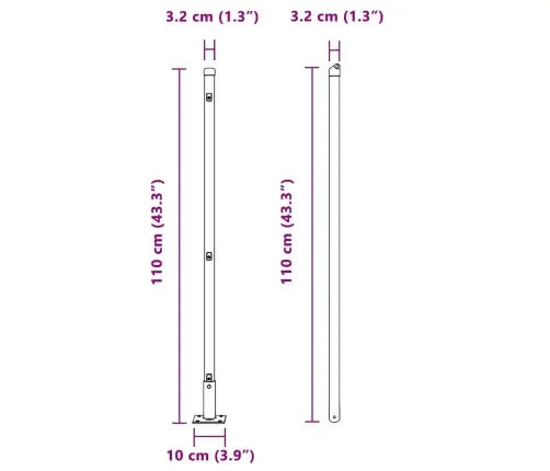 Žogu Stabu Komplekts 13 Pcs Sudraba Ø32Mm 160 Cm Vidaxl