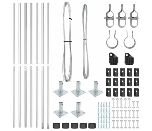 Aiapost 7 Pcs Hõbedane Teras