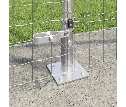 Žogu Stabu Komplekts 7 Pcs Sudraba Ø32Mm 160 Cm Cinkots Tērauds Vidaxl