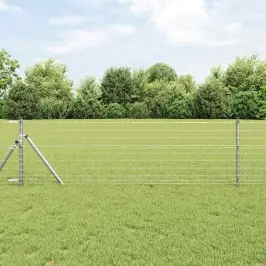 Eiropas Žogs Sudraba 0.6 X 10 M Karstās Cinkotā Dzelzs Vidaxl