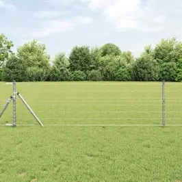 Eiropas Žogs Sudraba 0.6 X 10 M Karstās Cinkotā Dzelzs Vidaxl
