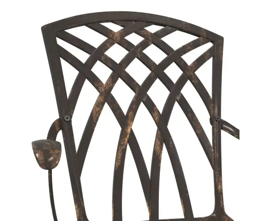 Dārza Galdu Komplekts 3 Pcs Bronzas Krāsa 80 X 80 X 75 Cm Vidaxl