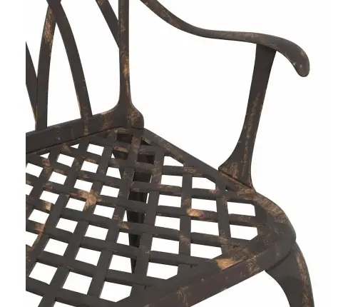 Dārza Galdu Komplekts 3 Pcs Bronzas Krāsa 80 X 80 X 75 Cm Vidaxl