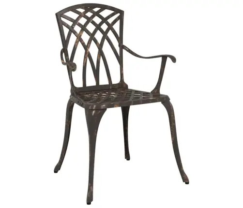 Dārza Galdu Komplekts 3 Pcs Bronzas Krāsa 80 X 80 X 75 Cm Vidaxl