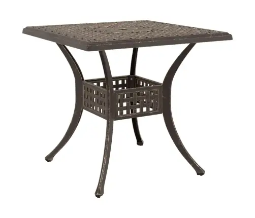 Dārza Galdu Komplekts 3 Pcs Bronzas Krāsa 80 X 80 X 75 Cm Vidaxl