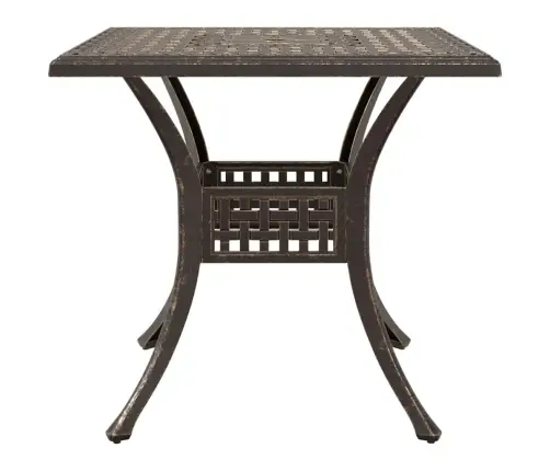 Dārza Galdu Komplekts 3 Pcs Bronzas Krāsa 80 X 80 X 75 Cm Vidaxl