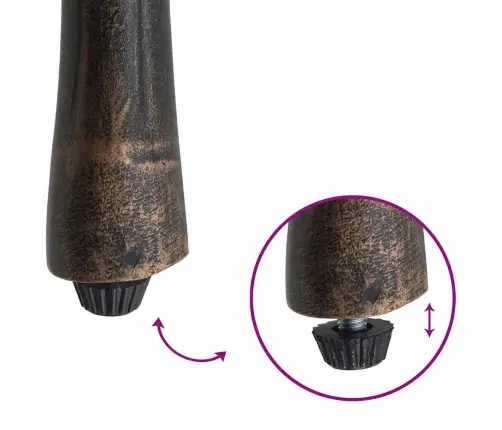 Dārza Galdu Komplekts 3 Pcs Bronzas Krāsa 80 X 80 X 75 Cm Vidaxl