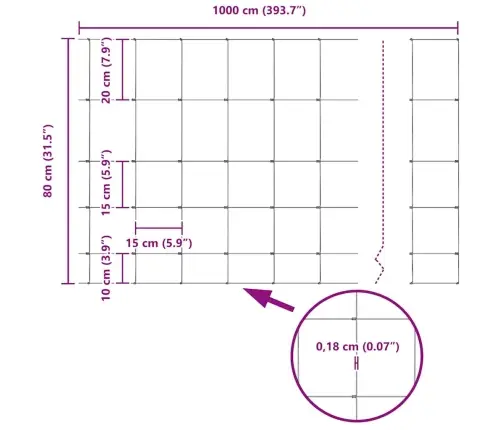 Ganyklų Tvora Pilka 0.8 X 10 M Plienas