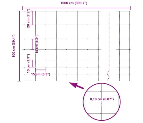 Lauka Žogs 1X10 M Cinkots Tērauds Vidaxl