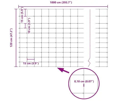 Ganyklų Tvora Pilka 1.2 X 10 M Plienas