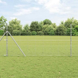 Lauku Žogs Sudraba 25 X 1.2 M Cinkots Tērauds Vidaxl