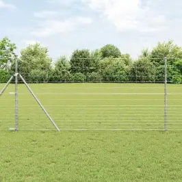 Lauku Žogs Sudraba 25 X 1.2 M Cinkots Tērauds Vidaxl
