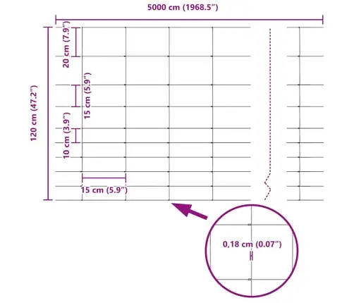 Lauka Žogs 1.2X50 M Cinkots Tērauds Vidaxl