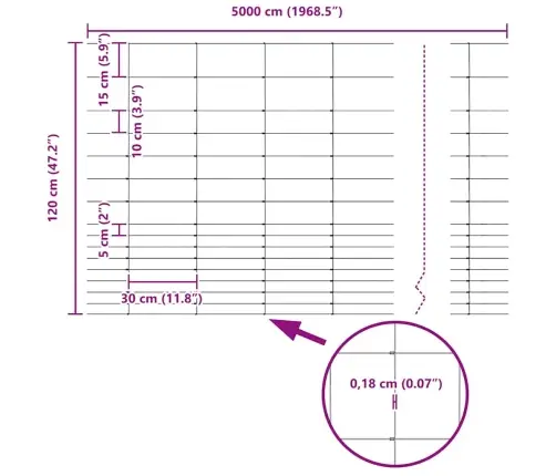 Lauka Žogs 1.2X50 M Cinkots Tērauds Vidaxl