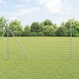 Lauku Žogs Sudraba 50 X 1.5 M Cinkots Tērauds Vidaxl