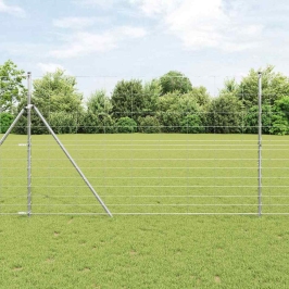 Lauku Žogs Sudraba 50 X 1.5 M Cinkots Tērauds Vidaxl