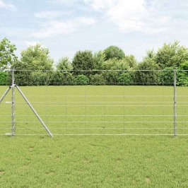 Lauku Žogs Sudraba 100 X 1 M Cinkots Tērauds Vidaxl