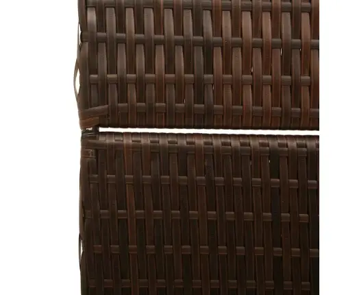 Istabas Dalītājs 3 Paneļi Salokāms Brūns 146X180 Cm Polirattan Vidaxl