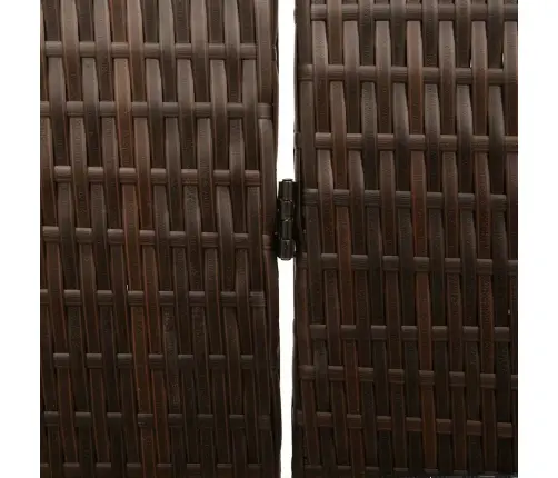 Istabas Dalītājs 3 Paneļi Salokāms Brūns 146X180 Cm Polirattan Vidaxl