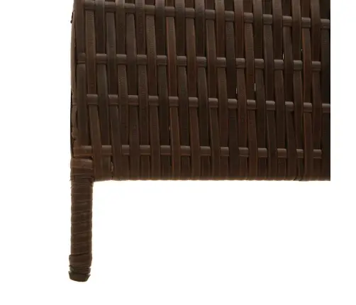 Istabas Dalītājs 3 Paneļi Salokāms Brūns 146X180 Cm Polirattan Vidaxl