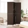 Istabas Dalītājs 3 Paneļi Salokāms Brūns 146X180 Cm Polirattan Vidaxl