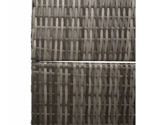 Telts Dalītājs 4 Paneļi Salokāms Pelēks 195X180 Cm Poliestera Rattan Vidaxl