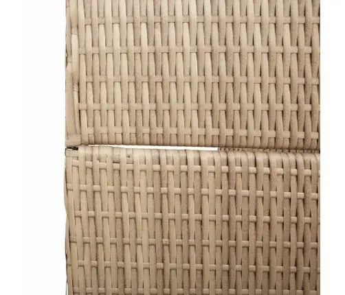 Telts Starpsienas 6 Paneļi Salokāma Bēša 294X180 Cm Polirātns Vidaxl