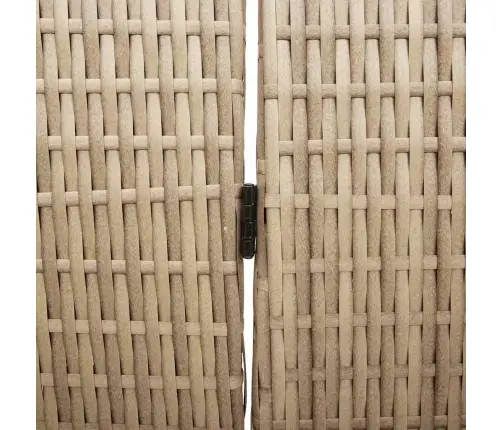 Telts Starpsienas 6 Paneļi Salokāma Bēša 294X180 Cm Polirātns Vidaxl