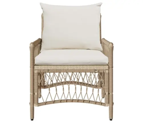 Dārza Krēsls Ar Spilveniem Bēšā Krāsā 60X70X78 Cm No Polyratan Vidaxl