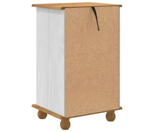 Atvilktņu Skapis 'Askim'balts 45.8X40X79 Cm Cieta Koksne Priežu Vidaxl