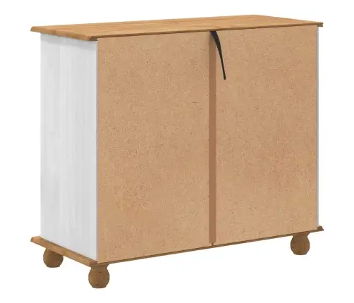 Atvilktņu Skapis 'Askim'balts 91X40X79 Cm Cietā Koka Priedes Vidaxl