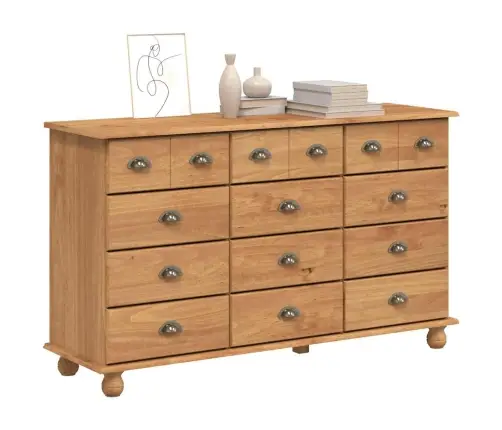 Komoda Askim Ruda 79 X 40 X 133,5 Cm Kietos Pušies Mediena