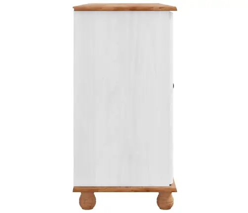 Sidebords 'Askim'balts 133.5X40X78.5 Cm Masīvkoks Priedes Vidaxl