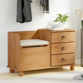 Laikymo Suolas Su Stalčių Askim Ruda 100 X 39 X 62 Cm