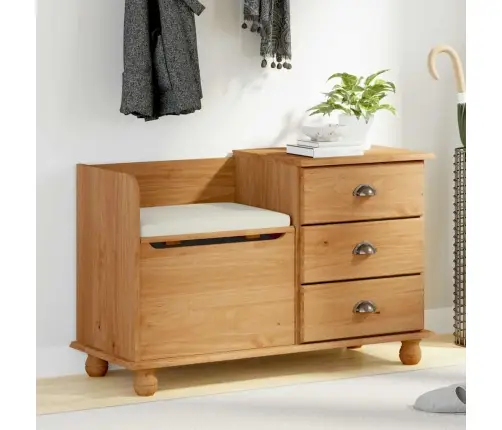 Laikymo Suolas Su Stalčių Askim Ruda 100 X 39 X 62 Cm