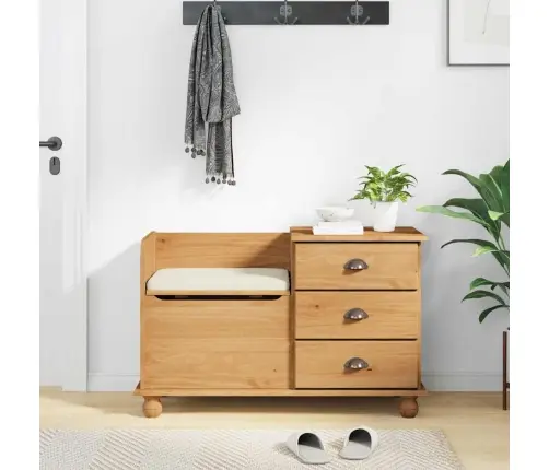 Laikymo Suolas Su Stalčių Askim Ruda 100 X 39 X 62 Cm