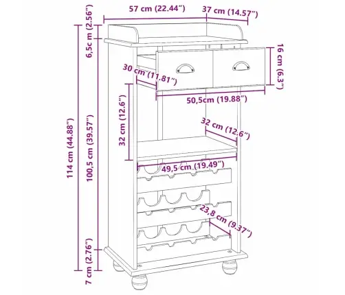 Veinikaapp Askim Kaskemesi Vaha 57 X 37 X 114 Cm Tahke Mänd