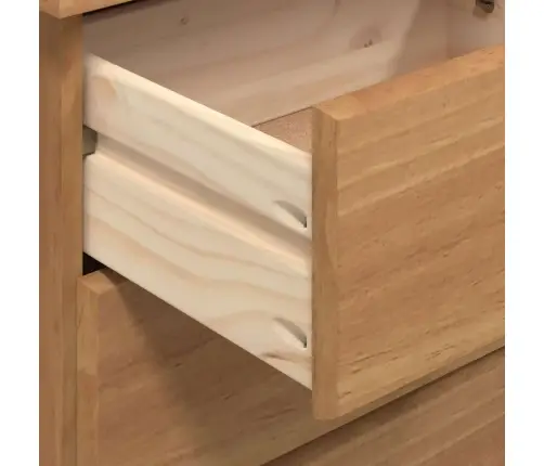 Galds 'Askim'ar Atvilktnēm 95X40X75 Cm Masīvkoka Priede Vidaxl