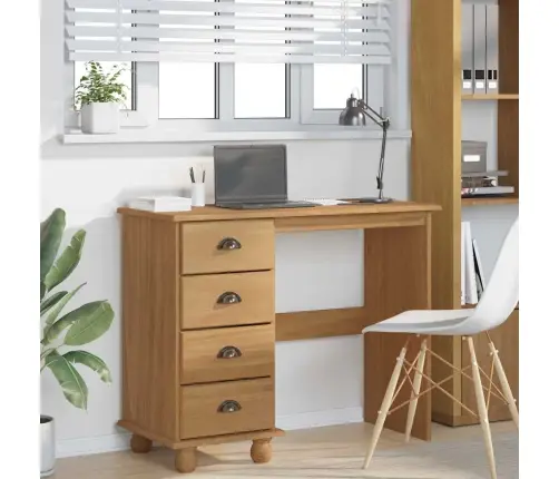 Galds 'Askim'ar Atvilktnēm 95X40X75 Cm Masīvkoka Priede Vidaxl