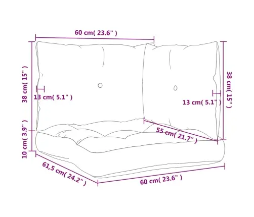 Euroaluse Istmepadjad 3 Tk, Tumesinine, Oxford Kangas