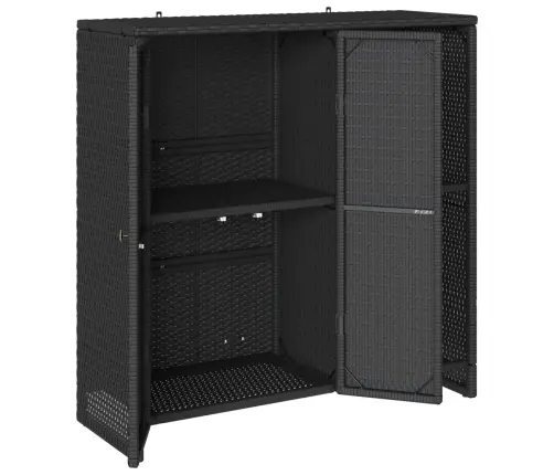 Skapītis Ar Uzglabāšanu Melna 100 X 36 X 102 Cm Rotangpalma Vidaxl