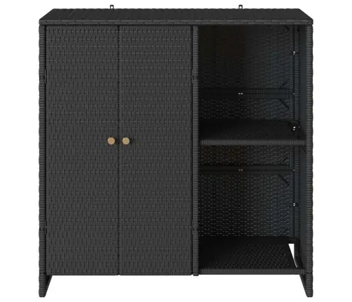 Skapītis Ar Uzglabāšanu Melna 100 X 36 X 102 Cm Rotangpalma Vidaxl