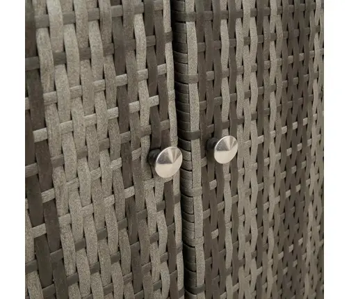 Skapītis Ar Uzglabāšanu Pelēka 100 X 36 X 102 Cm Rotangpalma Vidaxl