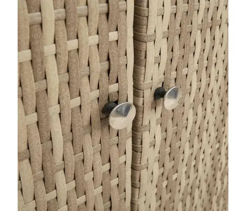 Hoiukapp Riiuliga Ladustamisega Beež 100 X 36 X 102 Cm Rotang