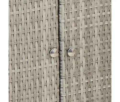 Skapītis Ar Durvīm Gaiši Pelēks 100 X 36 X 102 Cm Rotangpalma Vidaxl