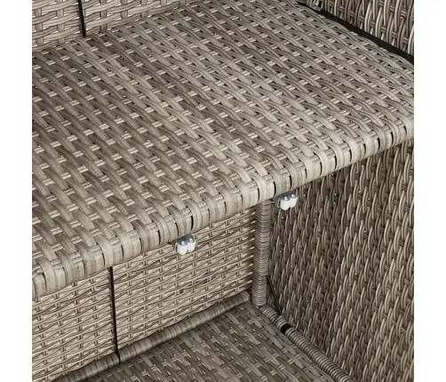 Skapītis Ar Durvīm Gaiši Pelēks 100 X 36 X 102 Cm Rotangpalma Vidaxl